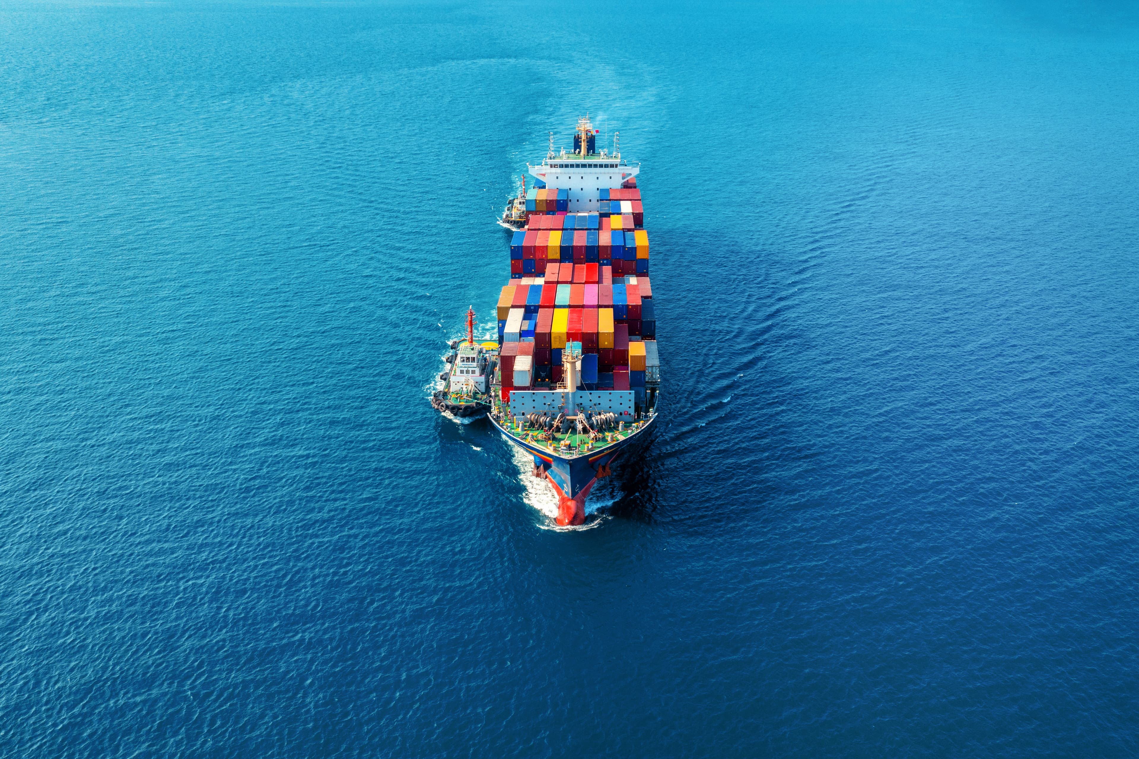Global freight logistics - Container cargo shipping